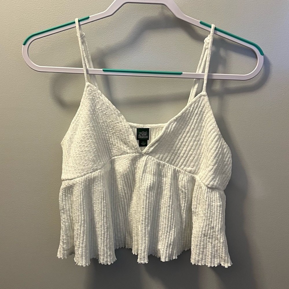 White wild fable cropped tank top